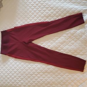 Lululemon burgundy/red, high-rise leggings, size 4